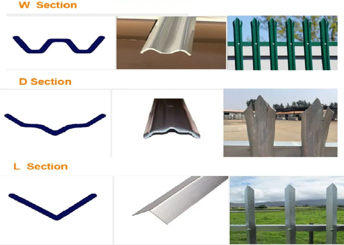 Steel Galvanized Modular Metal Palisade Fence Panels System For Enhanced Perimeter Security