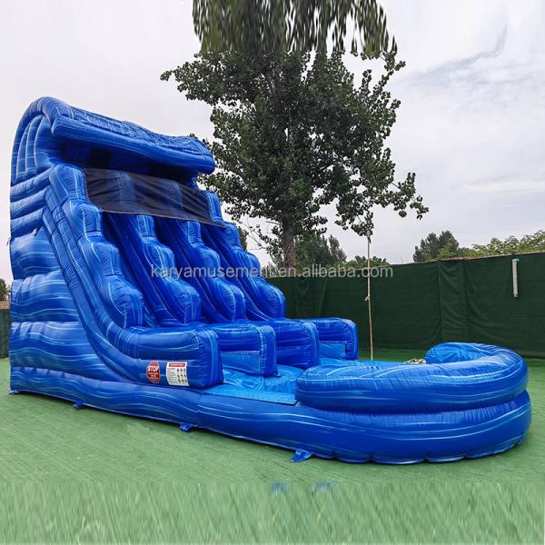 Water Park Inflatable PVC Double Slip N Slide with Pool Jumping Backyard Water Slide