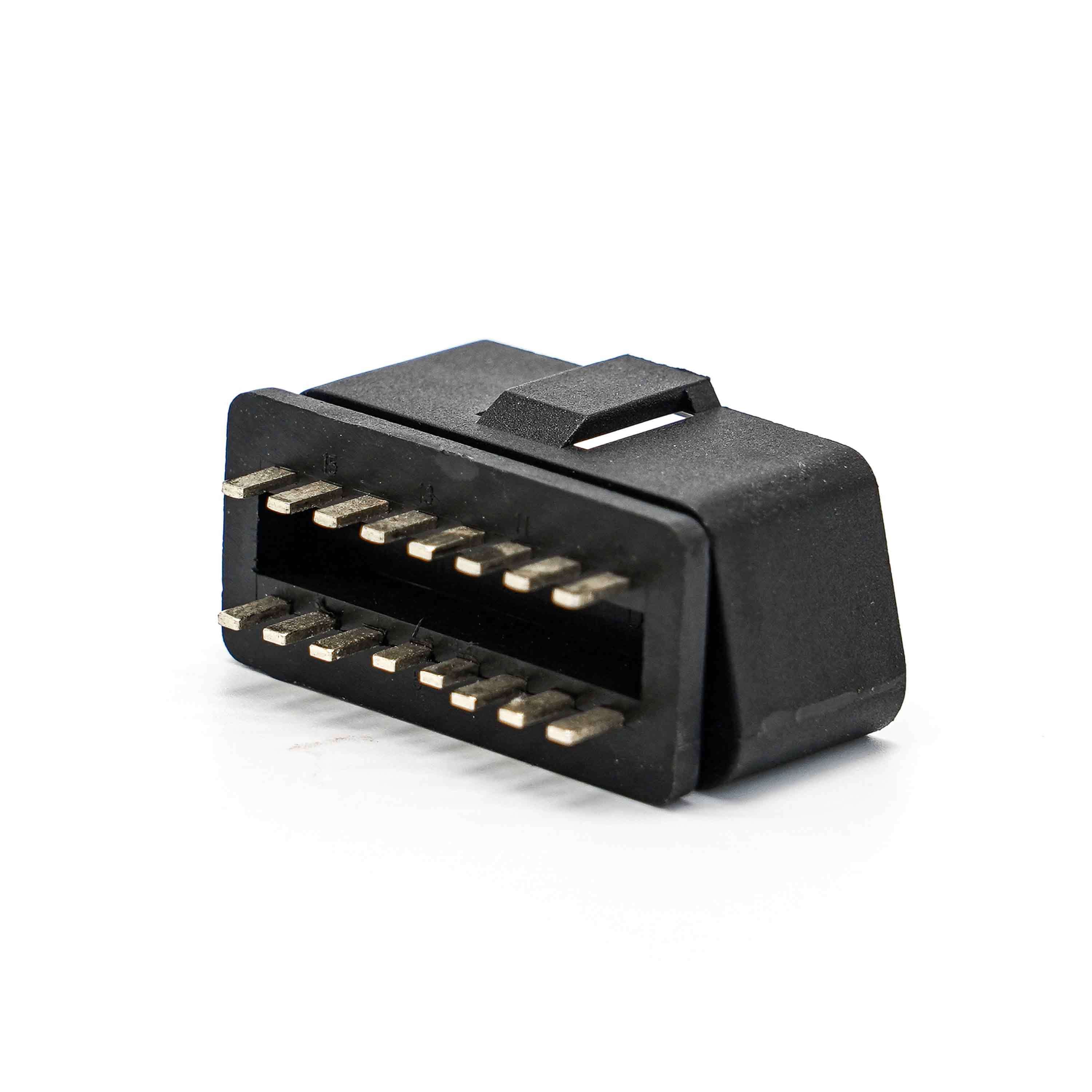 OBD2 Male Connector (OBD-II 16Pin Automotive Diagnostic Plug)