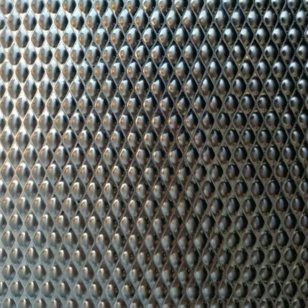 Tôle d'acier inoxydable gaufrée Épaisseur 1,0 mm 1,2 mm 1,5 mm 2,0 mm Motif gouttes de pluie pour ustensiles de cuisine