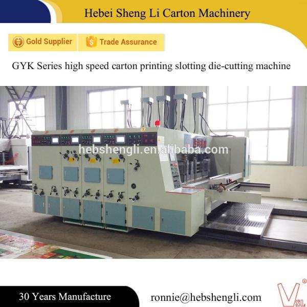 Flexo Multi Color Printing Slotting Die Cutting Machine CE Certificate