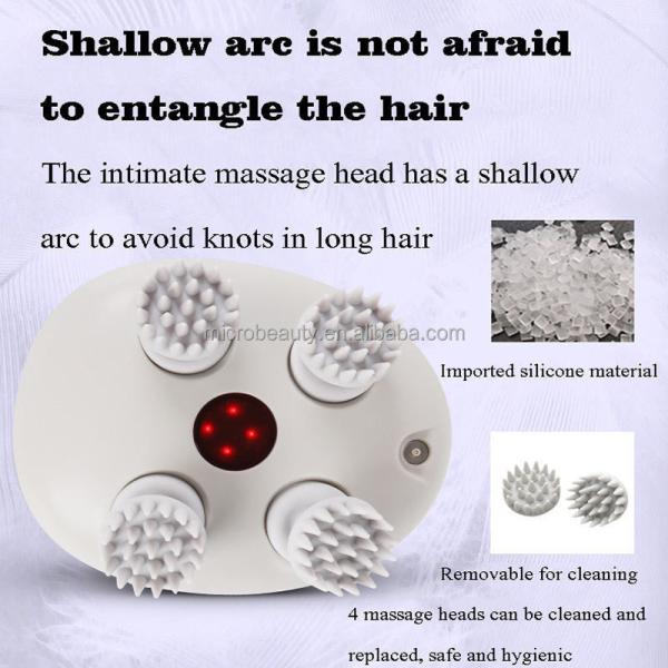 White ABS Plastic Electric Relaxation Massager Vibrating Hair Scalp Massage Machine OEM