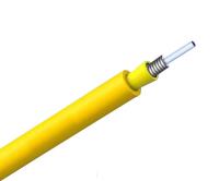 Câble à fibres optiques GJSJV de fibre d'intérieur blindée coaxiale jaune de la couleur GJSJV avec le tampon serré de 0.6mm