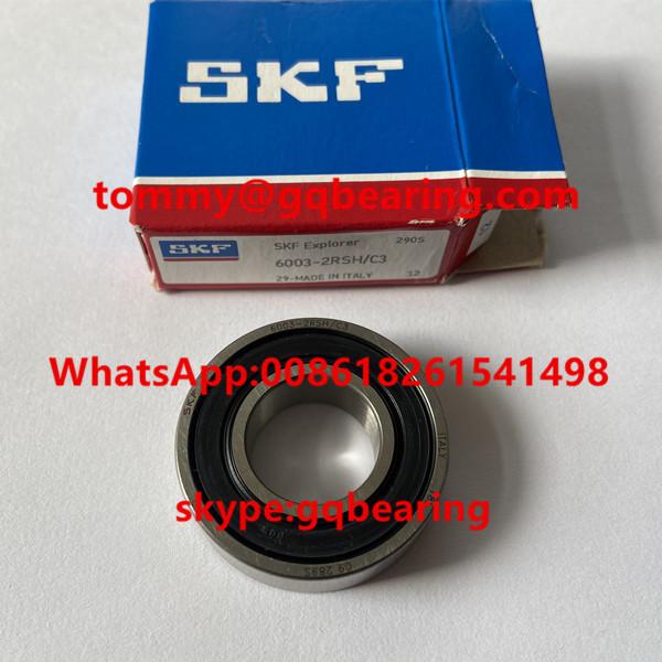 C3 rolamento de esferas profundo 10x35x17mm do sulco do afastamento SKF 6003-2RSH/C3