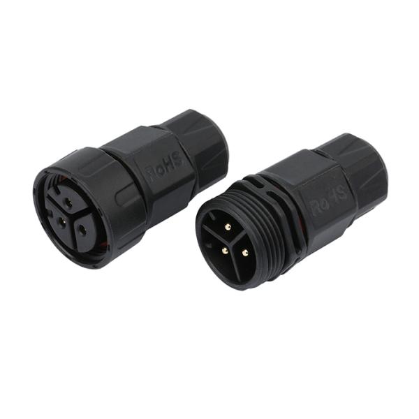 3 разъем-розетки соединителей силового кабеля Пин водоустойчивых мужских для на открытом воздухе освещения СИД