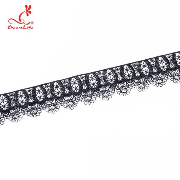 Тип падение шнура расстворимой в воде вышивки пряжи молока запаса 3.2Cm Cheerslife химический воды формирует отделку шнурка для случайного Dre