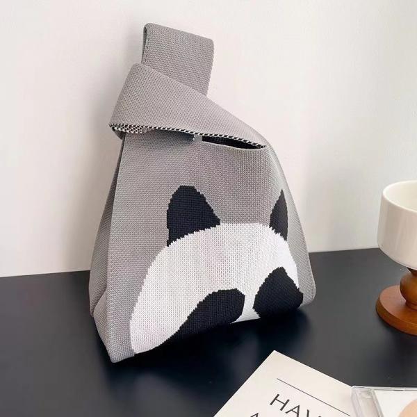 Popular Women Handbag Custom Polyester Woven Bag Mini Tote Shopping Bags