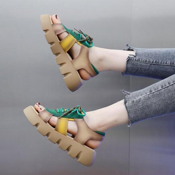 Sandals For Women Sponge Cake Thick Soled Sandals Summer Fashionable Casual Sandals