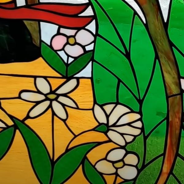 Painel de vidro colorido vidro decorativo OEM ODM para edifícios parede teto igreja e porta