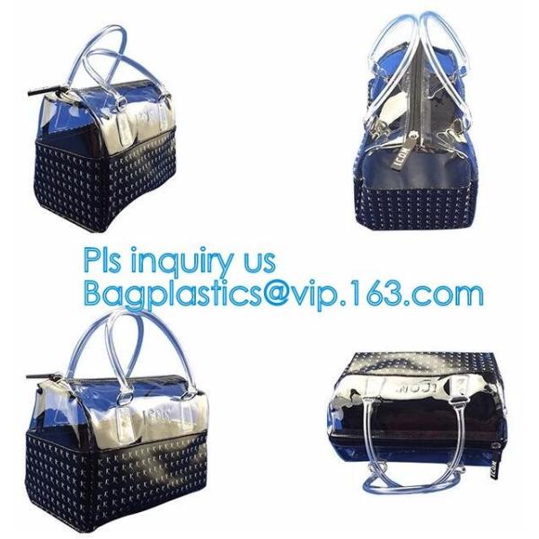 clear pvc gift handbags, shoulder beach pvc bags, EVA Silicone PVC Jelly candy Shoulder Chain bag, pvc messenger bag, pa