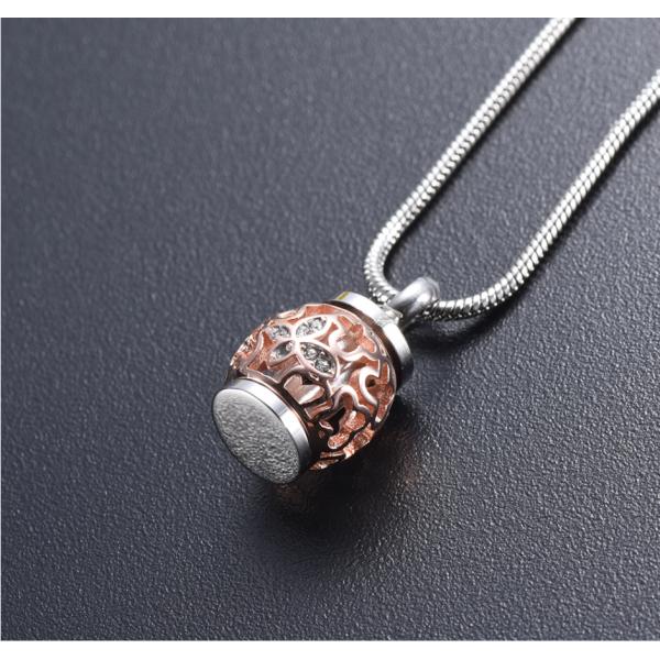 Forever in Our Thoughts Ashes Holder Necklace with Beautiful Hollow Butterfly Pendant