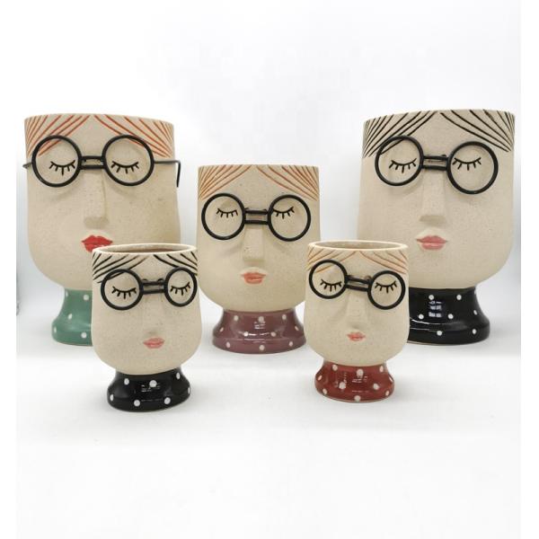 Порцелановые керамические горшки для соккулентов Красивый Instagram 3D уникальная форма леди