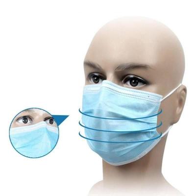 Hypoallergenic Disposable Face Mask , Elastic Ear Loop Mask 17.5×9.5mm