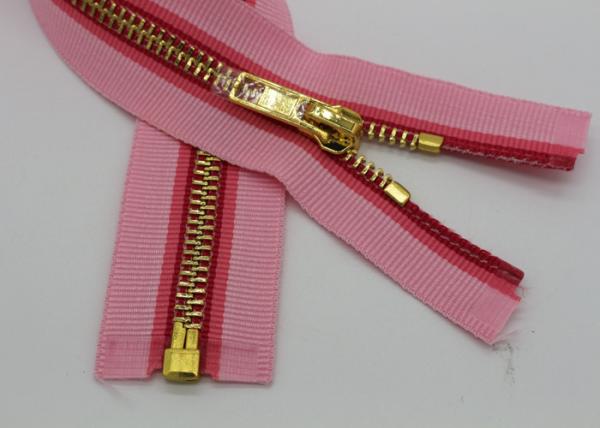 Auto Lock 22 Inch Open End Metal Jacket Zippers Multi Bright Color Polyester Tape