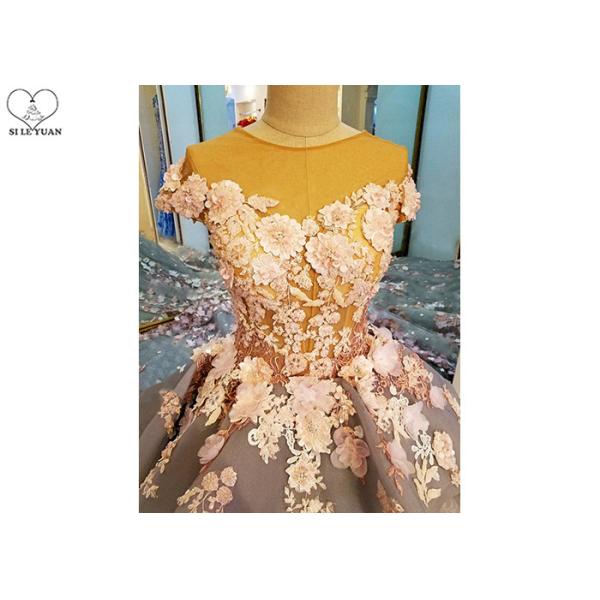 Perspective Top Pretty Purple Prom Dresses / Beautiful Big Ball Gown Pink Flower