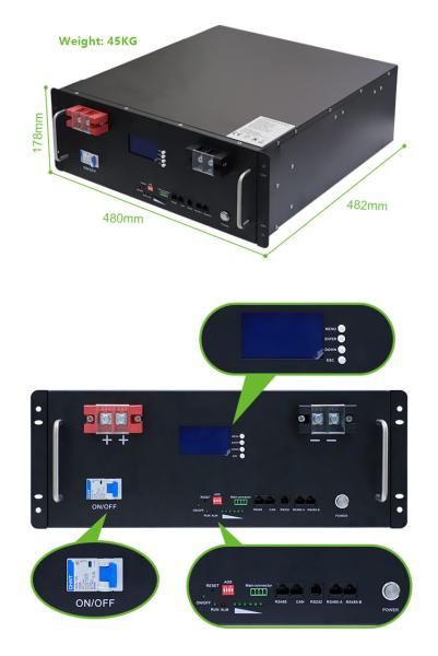 litio Ion Battery Module de la batería 48v 200ah de 50ah Lifepo4
