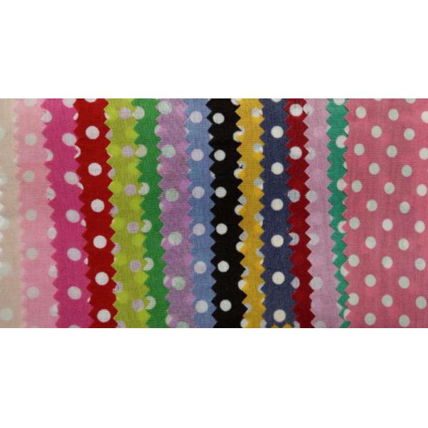 Poplin Printed Polycotton Fabric 90% Polyester / 10% Cotton 96X72 Density