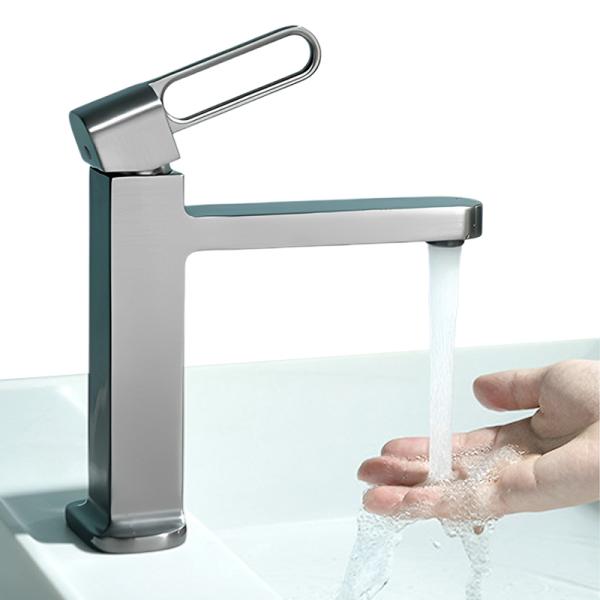 Chrome Brass Zinc Alloy Faucet Tap Fittings Bathroom Hot & Cold
