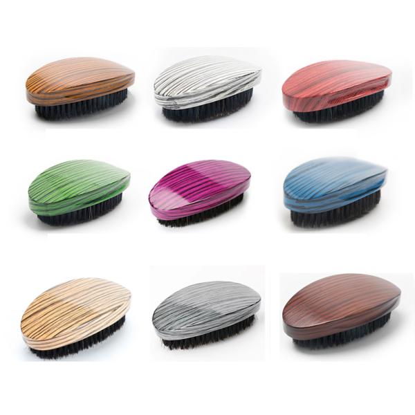 Oval 360 Curved Wave Brush For Men Hair Soft Medium Hard Boar Bristle PU Paint