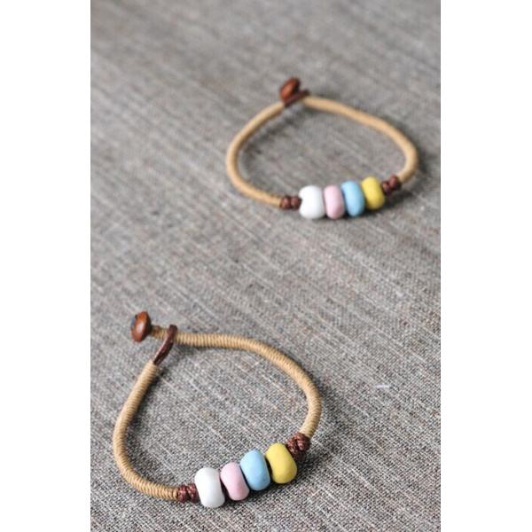 Warm fresh female models hand-kneading beautiful gift bracelet national wind jewelry