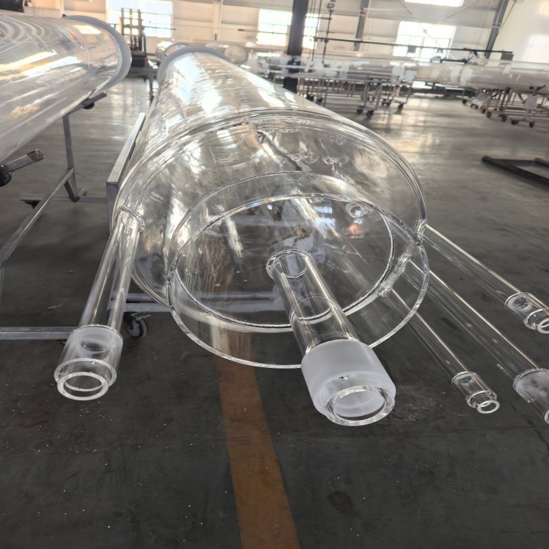 Clear Natural Quartz Tube Flange Polished 2cm Outside Diameter