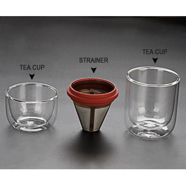 Размер все кофейной чашки портативного перемещения стеклянный небольшой в наборах одного чая кофеварки