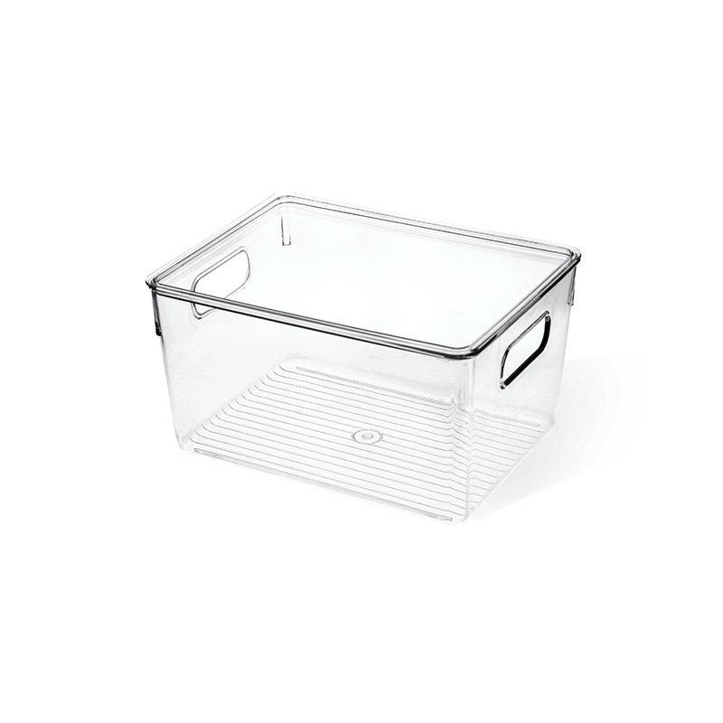 Durable Shatterproof Acrylic Fruit and Veggie Bin Jumbo Clear Storage Container for Refrigerator Countertop Pantry Organization