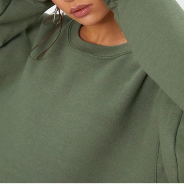 Фуфаек хлопка 100% фуфайка пуловера шеи экипажа равнины осени простых случайная