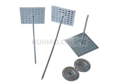 Rock Wool Galvanized Steel Insulation Anchor pins With Round Self locking washer
