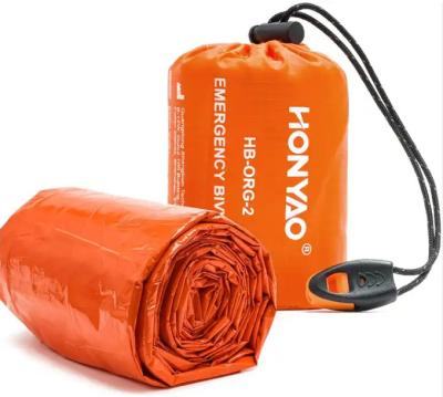 Saco de dormir para acampamento ao ar livre, cobertor de emergência reutilizável