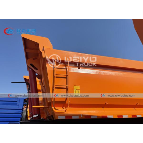Загрузка гравия камня песка шахты трейлера 50t 60tons самосвала цапфы Jost 4 задняя наклоняя
