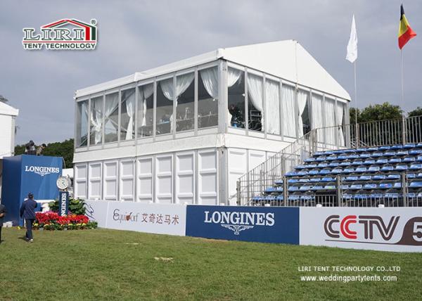 Barracas brancas exteriores do autocarro de dois andares 400 povos com Sidewalls do PVC