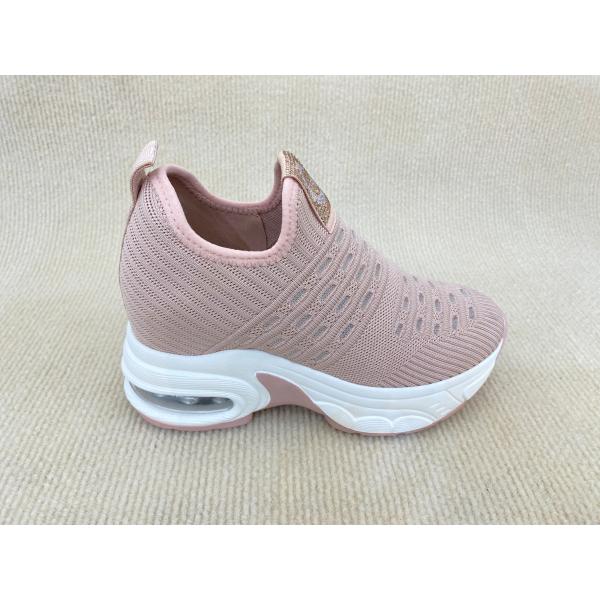 Breathable Pink Platform Loafers Microfiber Loafer Platform Shoes