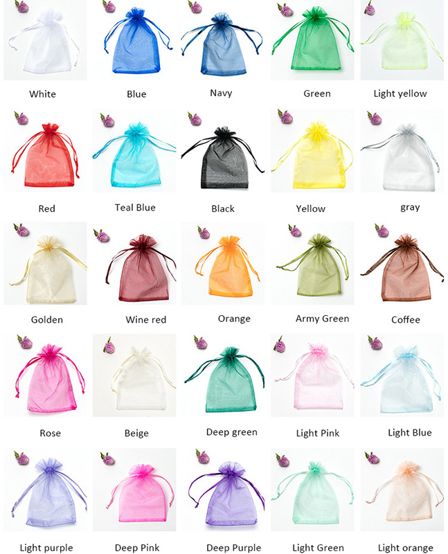 Подарок Drawstring Organza CMYK кладет печать в мешки смещения Gravure, мешок сумки Organza ленты