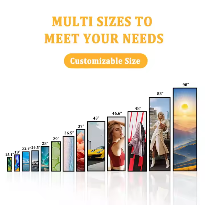 CH 23.1 Android Commercial Shopping Mall Poster Stretched bar Lcd Digital Signage Advertising Display Screen for Business Shop