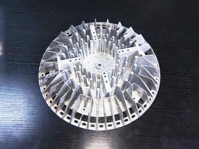 Round Heat Sink Aluminum Alloy Parts Custom Processing Metal Profile Blade Radiator