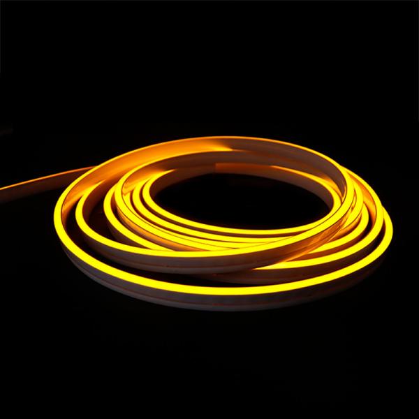 Yellow DC24V SMD 2835 LED Neon Tube Light 6x12 10W Flex Rope Light