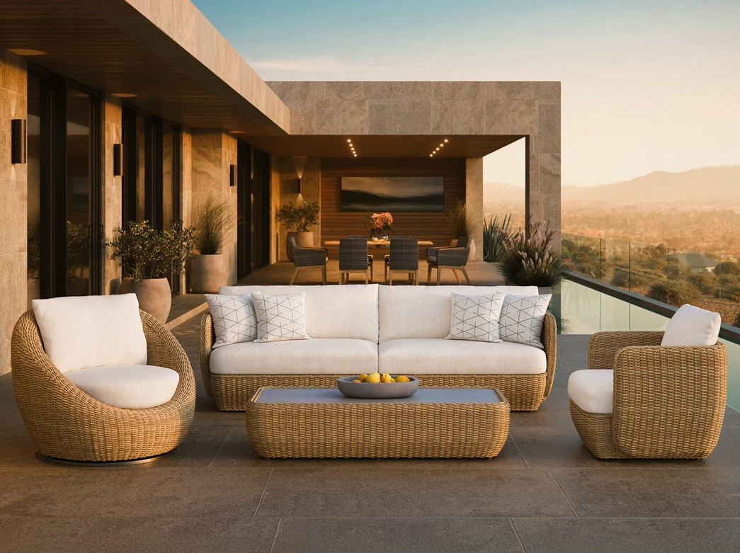 Round Wicker Woven Patio Furniture Outdoor Swivel Lounge Chair. Jen SN-2666