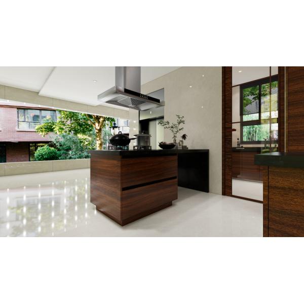 Walnut Stainless Steel Kitchen Cabinets with Island