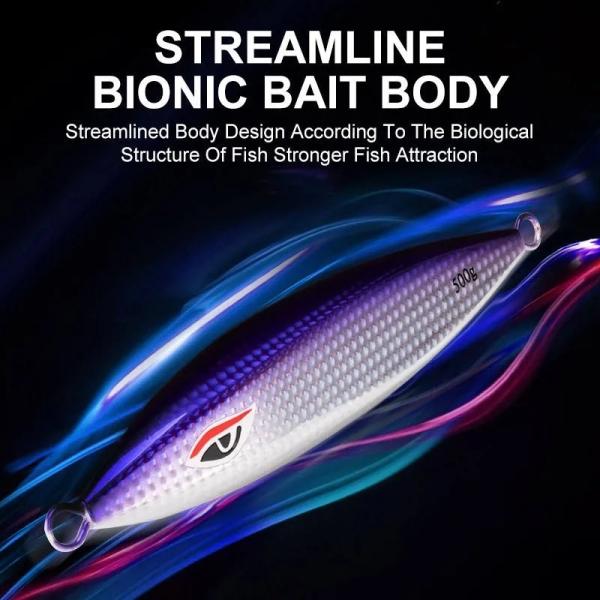 Luminous Slow Jigging Lures Slow Pitch Lures For Saltwater Metal Lead Fishing Lure