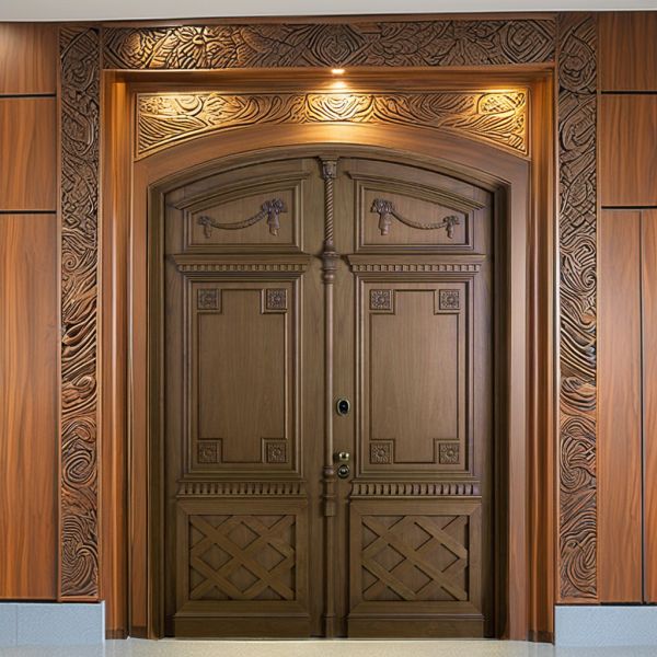 Villa Steel Arch Top Entry Door Polymer Manual Swing Door