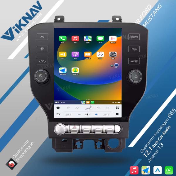 Viknav タッチスクリーン カーラジオ フォード・ムスタング 2014-2021 ビデオプレーヤー ヘッドユニット Auro ステレオ アンドロイド GPS ナビゲーション カープレイ