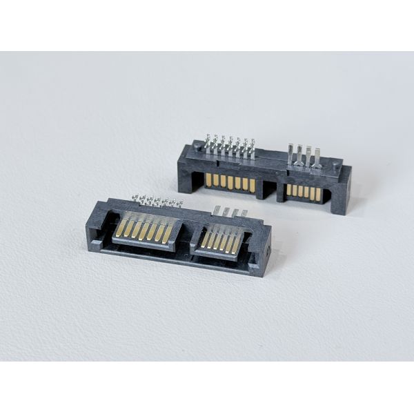 High-Reliability SATA 13Pin 180° Male Wire Cable Connector 1.27mm Pitch | Electrical Electronic Signal & Power Terminal Connector for Server, Automotive & Custom Wire Harness Transmission