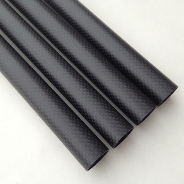Straight Carbon Fiber Tube 4 Outer Diameter Length 11.8 Inch 300 Mm 1.5mm Thickness 3K Twill Real Carbon Fiber