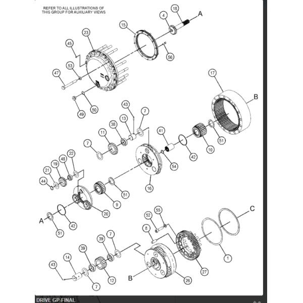 E318D Excavator Gearbox Part First Stage Swing Carrier Assy Cat Slew Slewing Planet Carrier And Sun Gear Assembly