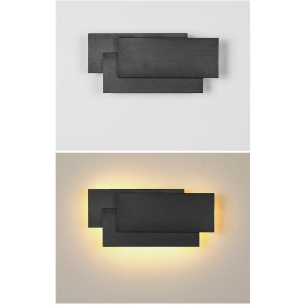 Modern Creative square wall lamp living room staircase bedroom bedside Black/white wall light(WH-OR-259)