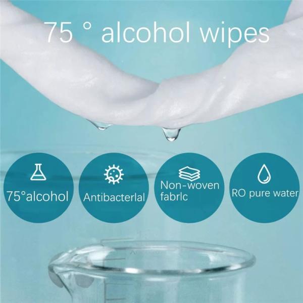 Antibacterial Disinfectant 75% Alcohol Wipes Hand Cleaning Sanitizer