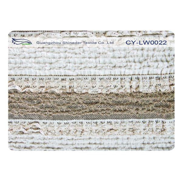 Cotton Nylon Spandex Streth Lace Fabric For Underwear Nightwear SGS CY-LW0022