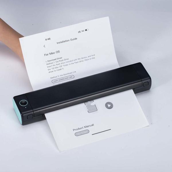 Portable Bluetooth Thermal Printer A4 for Android and iOS USB Powered Multi Language