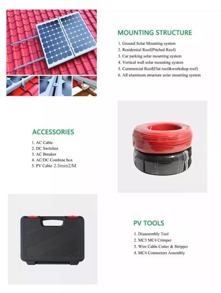 Lithium Ion 5kw Off Grid Solar System Kit Mppt Mc4 Complete System For Home